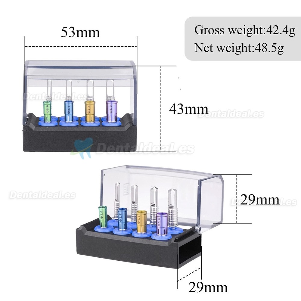 Kit Colector de Hueso Dental con Fresas Trepanadoras para Implantes